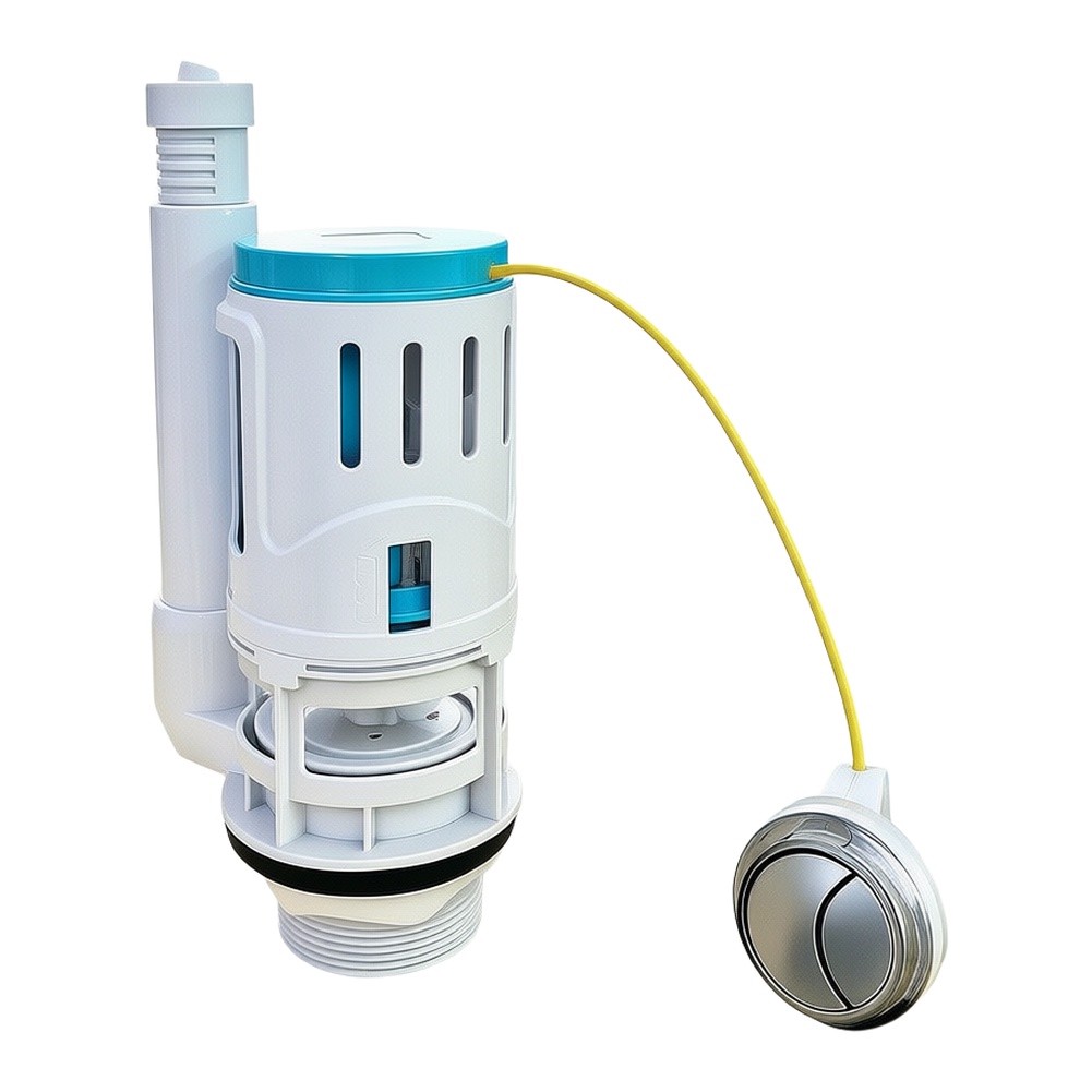Toilet Fill Valve - 1 ピースデュアルフラッシュバルブケーブルトイレ水槽機構節水システム 60-70 ミリメートル排水穴タンクアップグレード浴室部品用