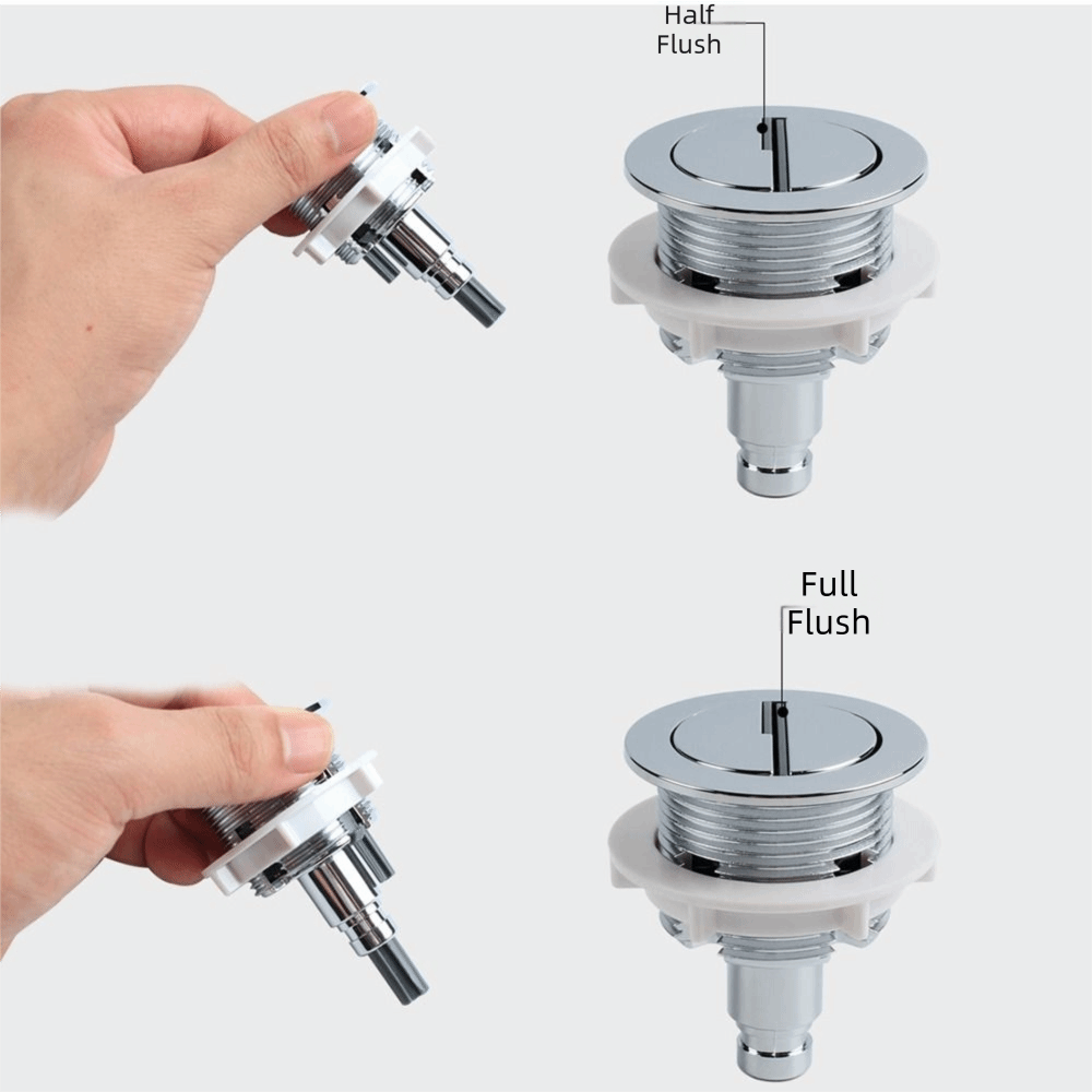 クロムメッキトイレ押しボタン丸型節水トイレフラッシュバルブダ - Toilet Fill Valve のレビューと価格