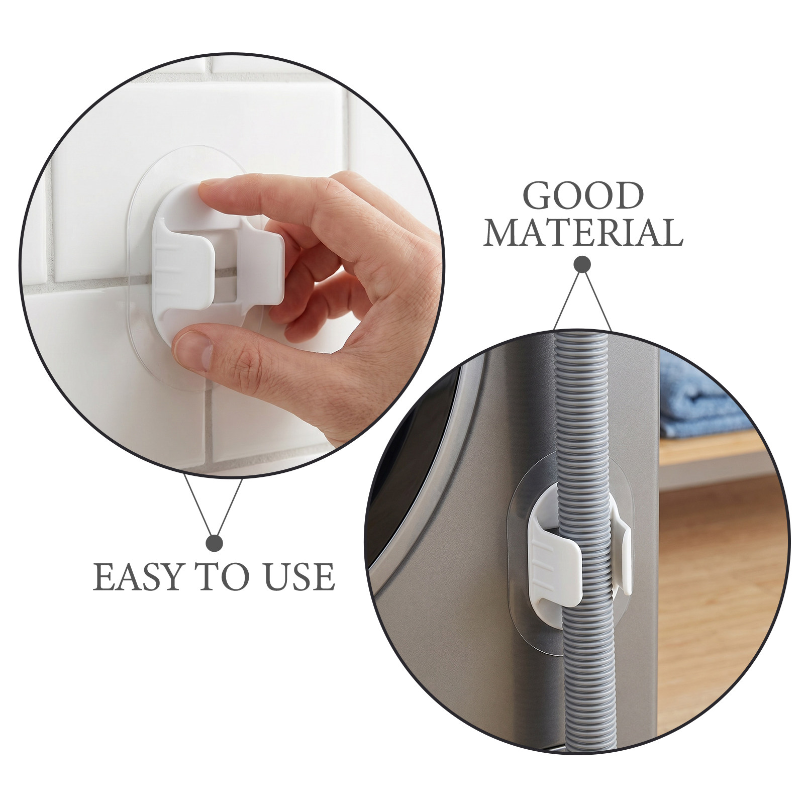 洗濯機、乾燥機、エアコン用の排水パイプ固定クリップ4個セット - Drain Pipe Clip のレビューと価格