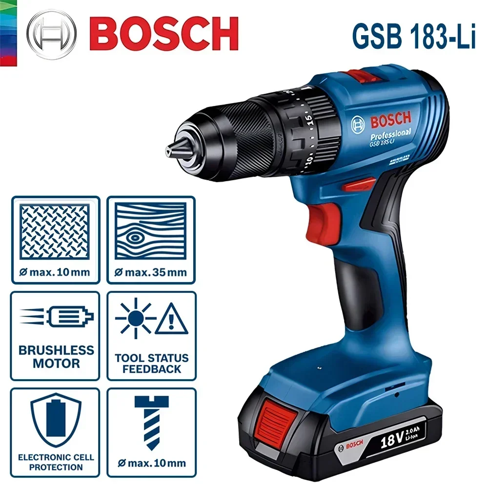 ボッシュ GSB183-LI 18V コードレス インパクト - Bosch Drill Gsb 18V のレビューと価格