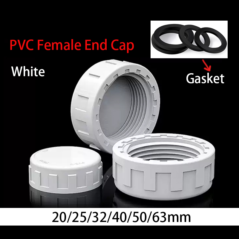PVC メスエンドキャップ 20-60 ミリメートル白ねじ込 - Drain Pipe Clip のレビューと価格